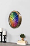 Eskitme Metal New Color Duvar Saati 36 cm