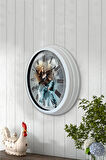 Hediyelik 40 Cm Beyaz Metal Dance Duvar Saati