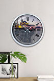 Hediyelik 40 Cm Beyaz Metal Home Duvar Saati