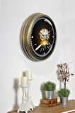 Hediyelik 40 Cm Eskitme Metal Elmas Duvar Saati