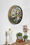 40 Cm Eskitme Metal Dekoratif Duvar Saati