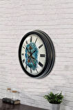 Hediyelik 40 Cm Siyah Metal Deniz Duvar Saati