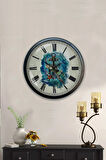 Hediyelik 40 Cm Siyah Metal Deniz Duvar Saati