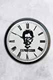 40 Cm Siyah Metal El Profesör Duvar Saati