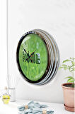 Hediyelik 40 Cm Krom Metal Home Duvar Saati