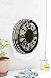 Hediyelik 40 Cm Krom Metal Royal Duvar Saati