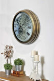 Hediyelik 40 Cm Eskitme Metal Vintage Duvar Saati