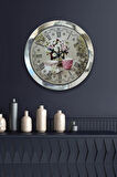 Hediyelik 36 Cm Krom Metal Coffee Duvar Saati