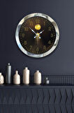 Hediyelik 36 Cm Krom Metal Gece Duvar Saati