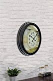 40 Cm Siyah Metal Zengin Duvar Saati