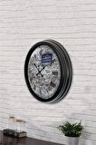 40 Cm Siyah Metal Taş Yapı Duvar Saati