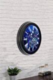 40 Cm Siyah Metal Sea Life Duvar Saati