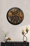 40 Cm Siyah Metal Retro Color Duvar Saati