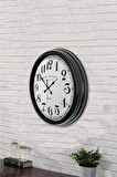 40 Cm Siyah Metal Regent Street Duvar Saati