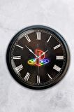 40 Cm Siyah Metal Playstation Duvar Saati