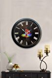 40 Cm Siyah Metal Playstation Duvar Saati