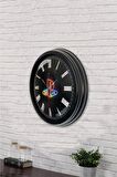 40 Cm Siyah Metal Playstation Duvar Saati