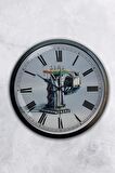 40 Cm Siyah Metal Para Duvar Saati