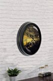 40 Cm Siyah Metal New York Duvar Saati