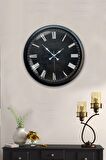 40 Cm Siyah Metal Naturel Duvar Saati