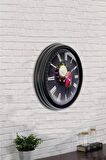 40 Cm Siyah Metal Mutfak Duvar Saati
