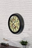 40 Cm Siyah Metal Mutfak Duvar Saati