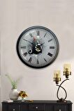 40 Cm Siyah Metal Music Duvar Saati
