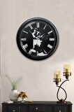 40 Cm Siyah Metal Muhammed Ali Duvar Saati
