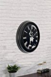 40 Cm Siyah Metal Muhammed Ali Duvar Saati