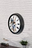 40 Cm Siyah Metal Modern Sanat Duvar Saati
