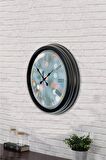 40 Cm Siyah Metal Modern Duvar Saati