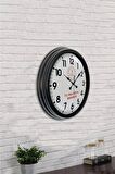40 Cm Siyah Metal Milli Eğitim  Duvar Saati