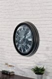 40 Cm Siyah Metal Matematik Duvar Saati