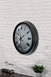 40 Cm Siyah Metal Laboratuvar Duvar Saati