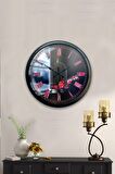 40 Cm Siyah Metal Kuş Kafes Duvar Saati