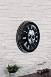 40 Cm Siyah Metal Korsan Duvar Saati