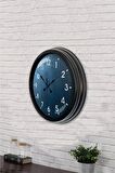 40 Cm Siyah Metal Klasik Duvar Saati