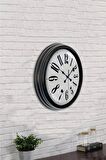 40 Cm Siyah Metal Klasik Duvar Saati
