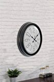 40 Cm Siyah Metal Klasik Duvar Saati