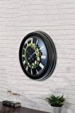 40 Cm Siyah Metal Kitchen Duvar Saati