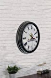 40 Cm Siyah Metal Kitchen Duvar Saati