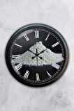 40 Cm Siyah Metal Kitchen Duvar Saati