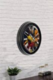 40 Cm Siyah Metal Kitchen Duvar Saati