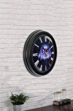40 Cm Siyah Metal Kartal Duvar Saati