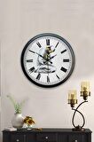40 Cm Siyah Metal İbadet Duvar Saati
