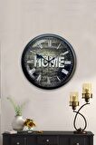 40 Cm Siyah Metal Home Duvar Saati
