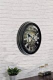 40 Cm Siyah Metal Home Duvar Saati