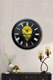 40 Cm Siyah Metal Gece Duvar Saati