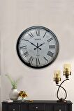 40 Cm Siyah Metal France Duvar Saati