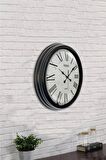 40 Cm Siyah Metal France Duvar Saati